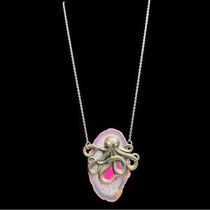 Amano Studio Octopus pink agate slice Necklace